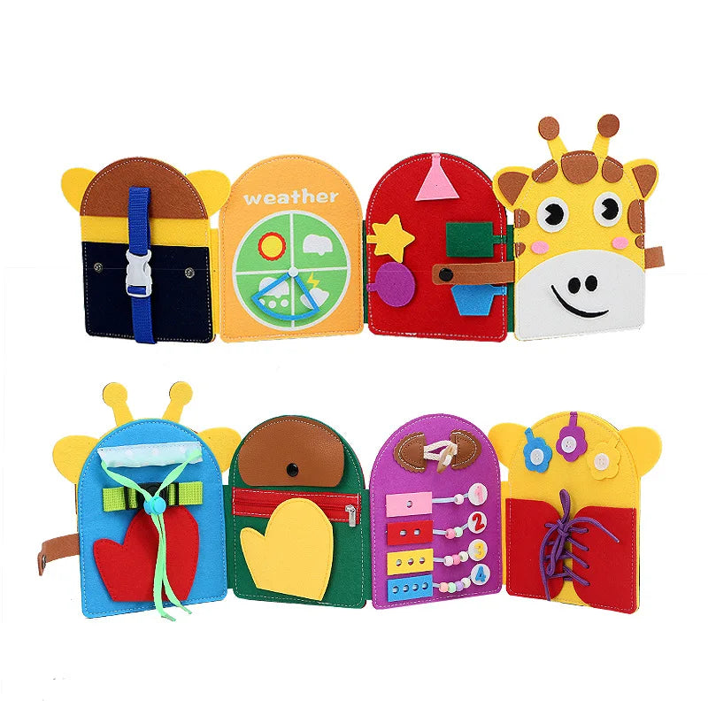 Montessori Sensory Busy Book Binder Fine Motor Set