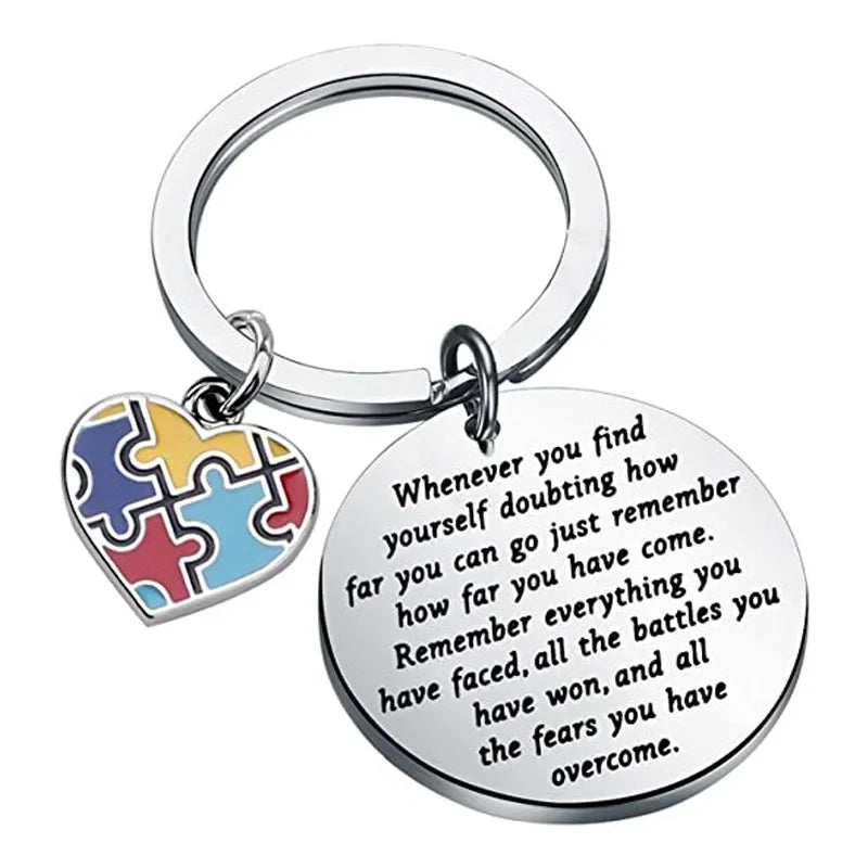Autism Awareness Puzzle Keychain Pendant