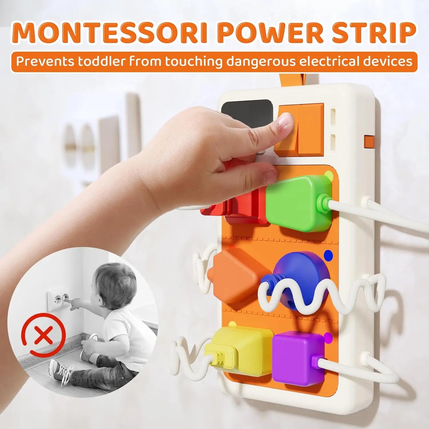 Montessori Sensory Outlet Plug Busy Board Toy