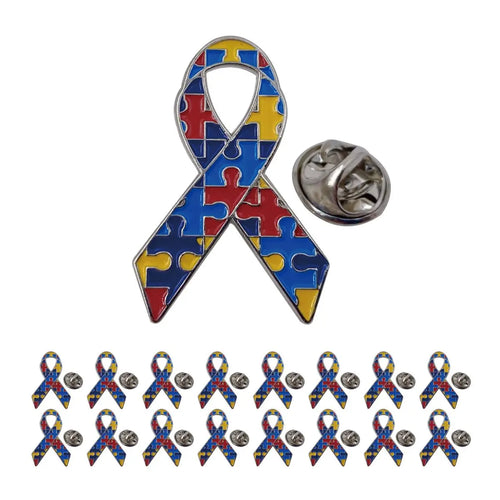 Autism Awareness Nickel Enamel Pin Badge