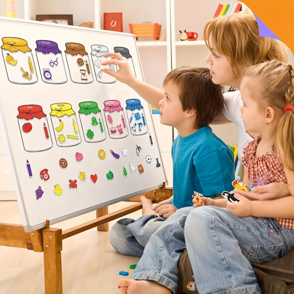 Stick & Sort Magnetic Fruit Color Recognition Learning Set