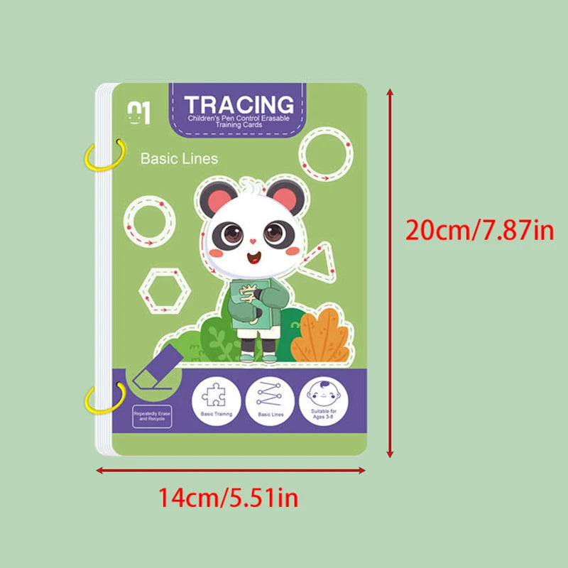 Trace & Erase Magic Reusable Drawing Workbook
