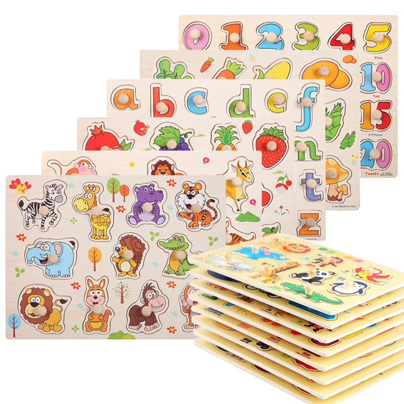Little Learners Wooden Montessori Puzzle