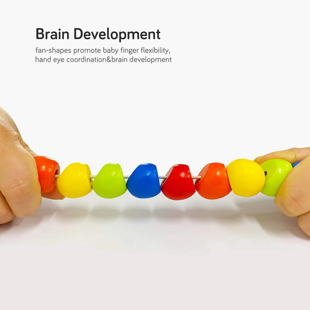 Wiggle & Learn Montessori Wooden Caterpillar Puppet Toy Set