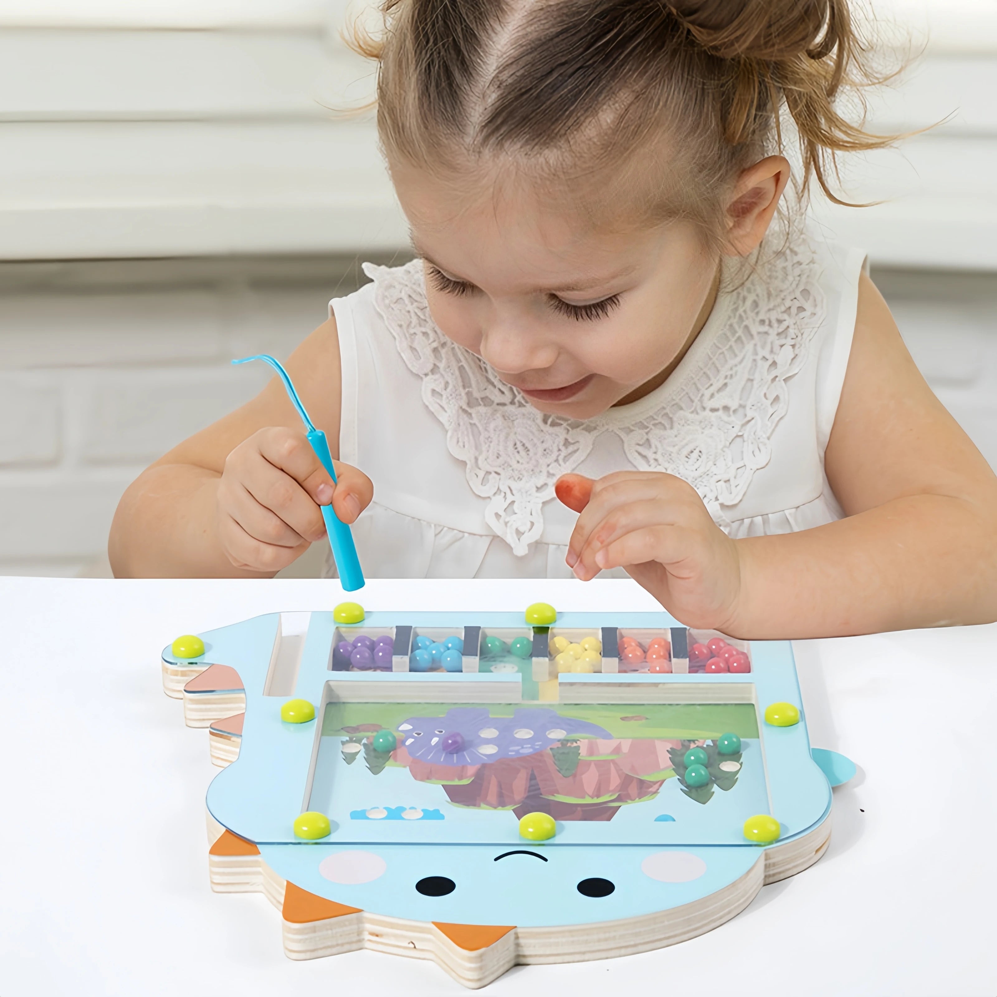 Magnetic Dinosaur Color Sorting Puzzle Board