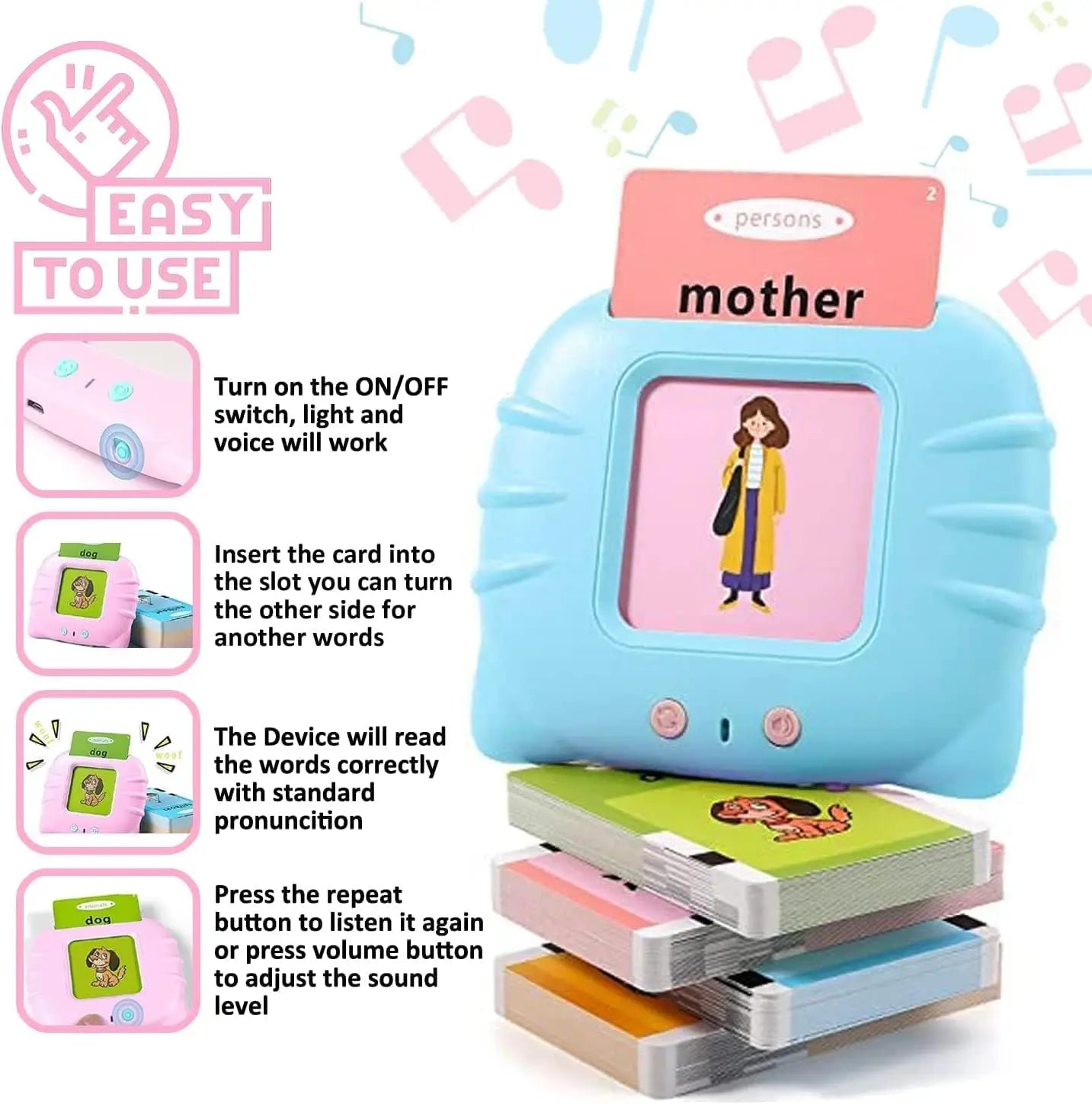 Wonder Words Talking Flashcard Electronic Audio Learning Set