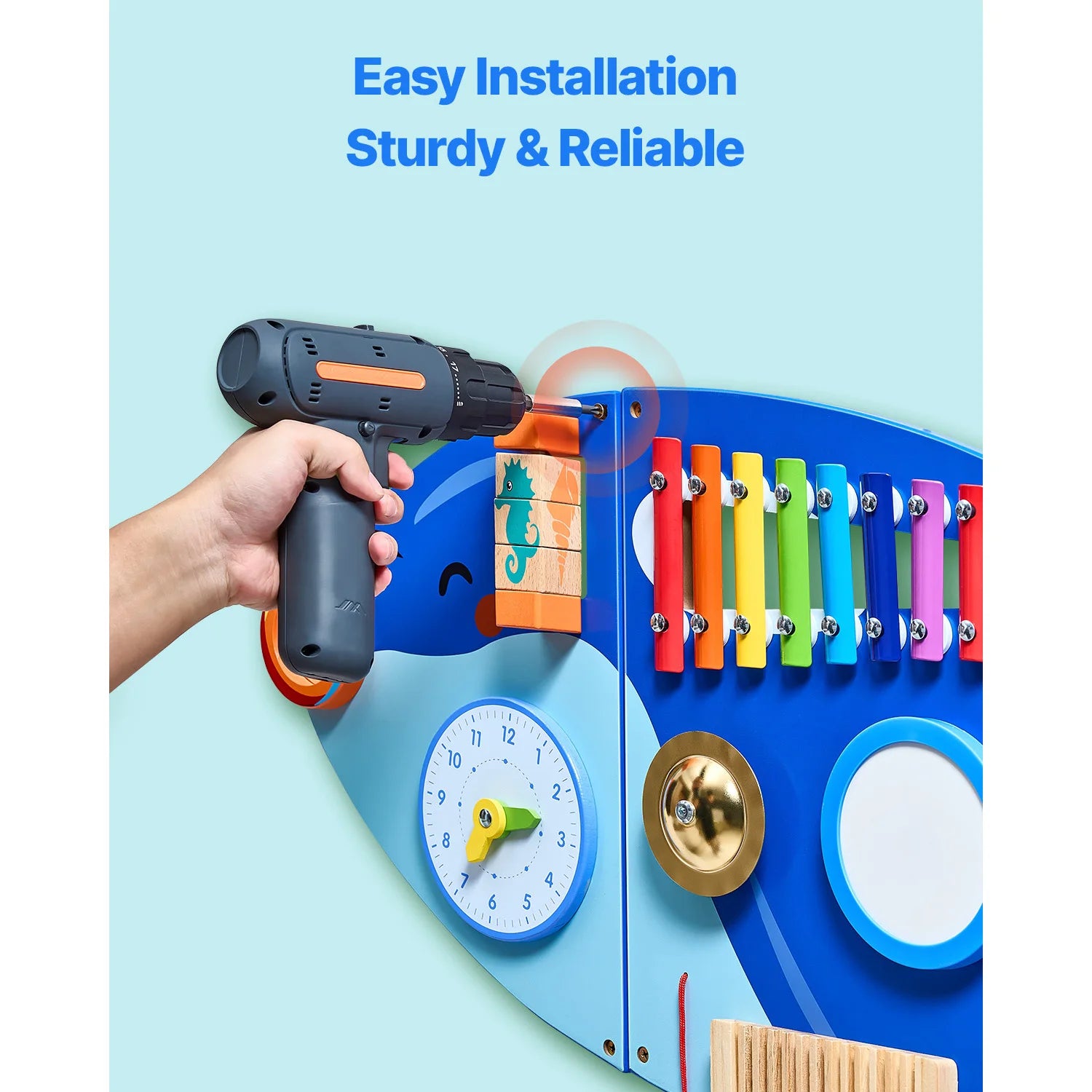 Touch & Explore Orca 12 Activity Wall Hanging Busy Board