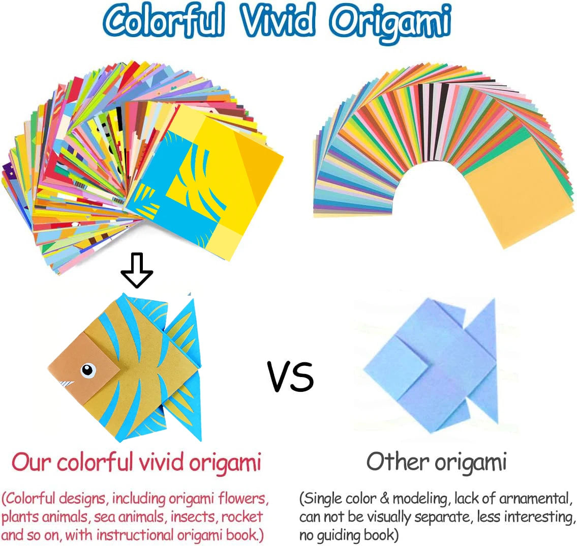 Origami Kit Paper Craft Guiding Book DIY Set