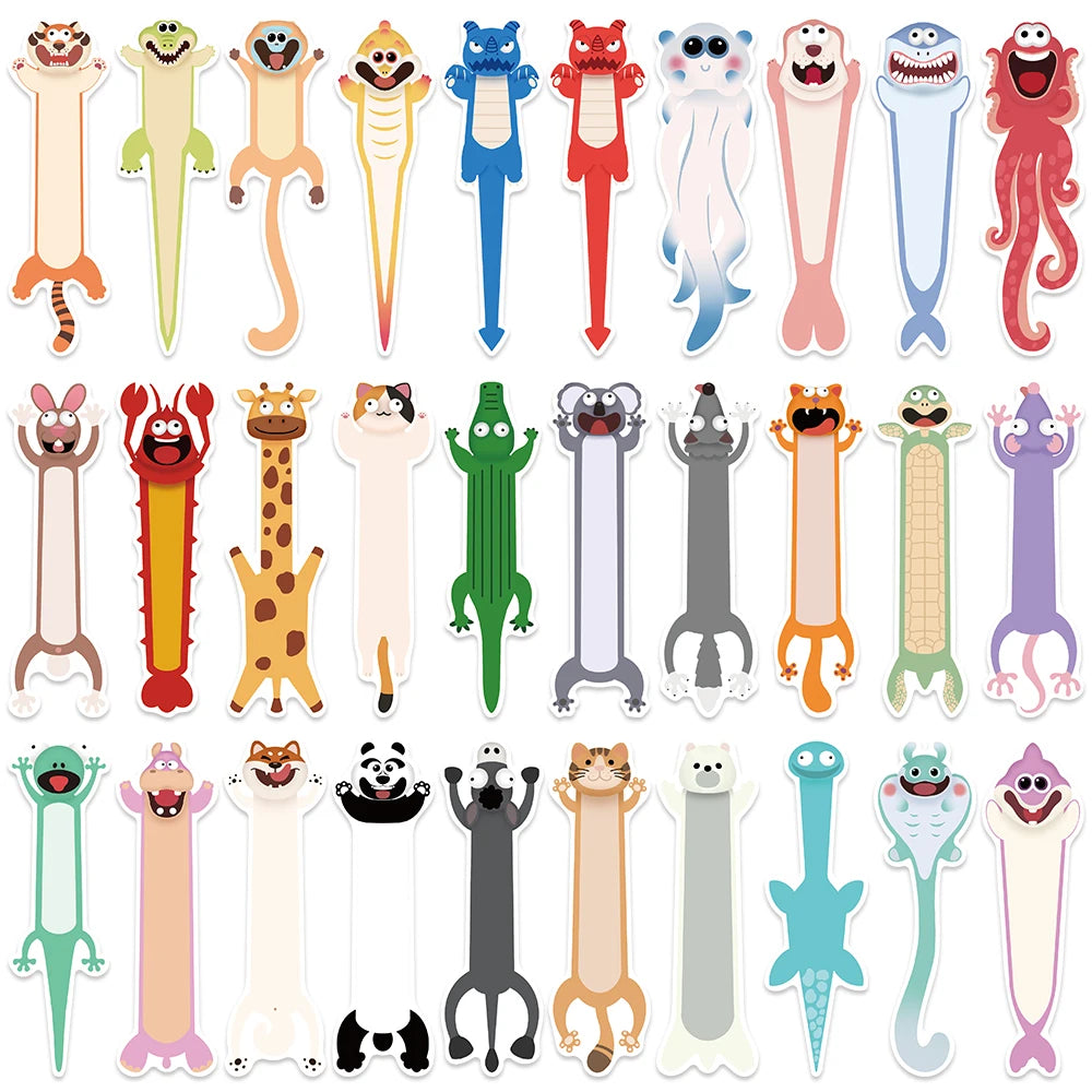Little Readers 30pc Cartoon Animal Bookmark Pack