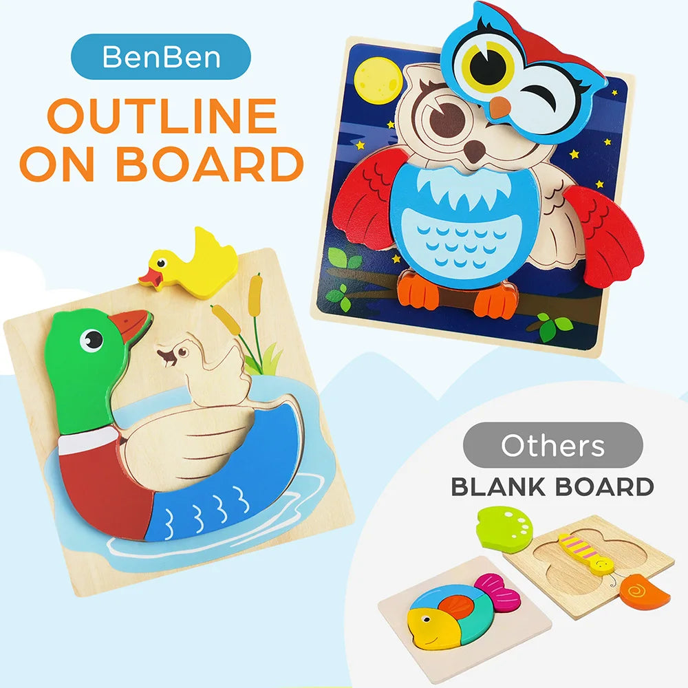 Animal Friends Wooden Puzzle Pack
