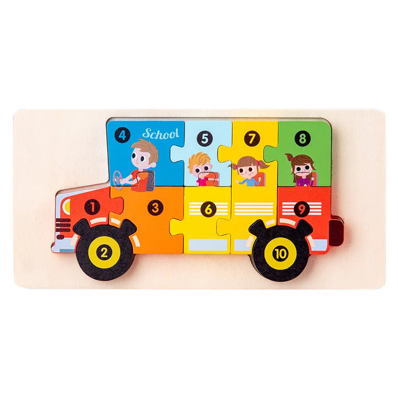 Little Explorer 3D Wooden Jigsaw Puzzle
