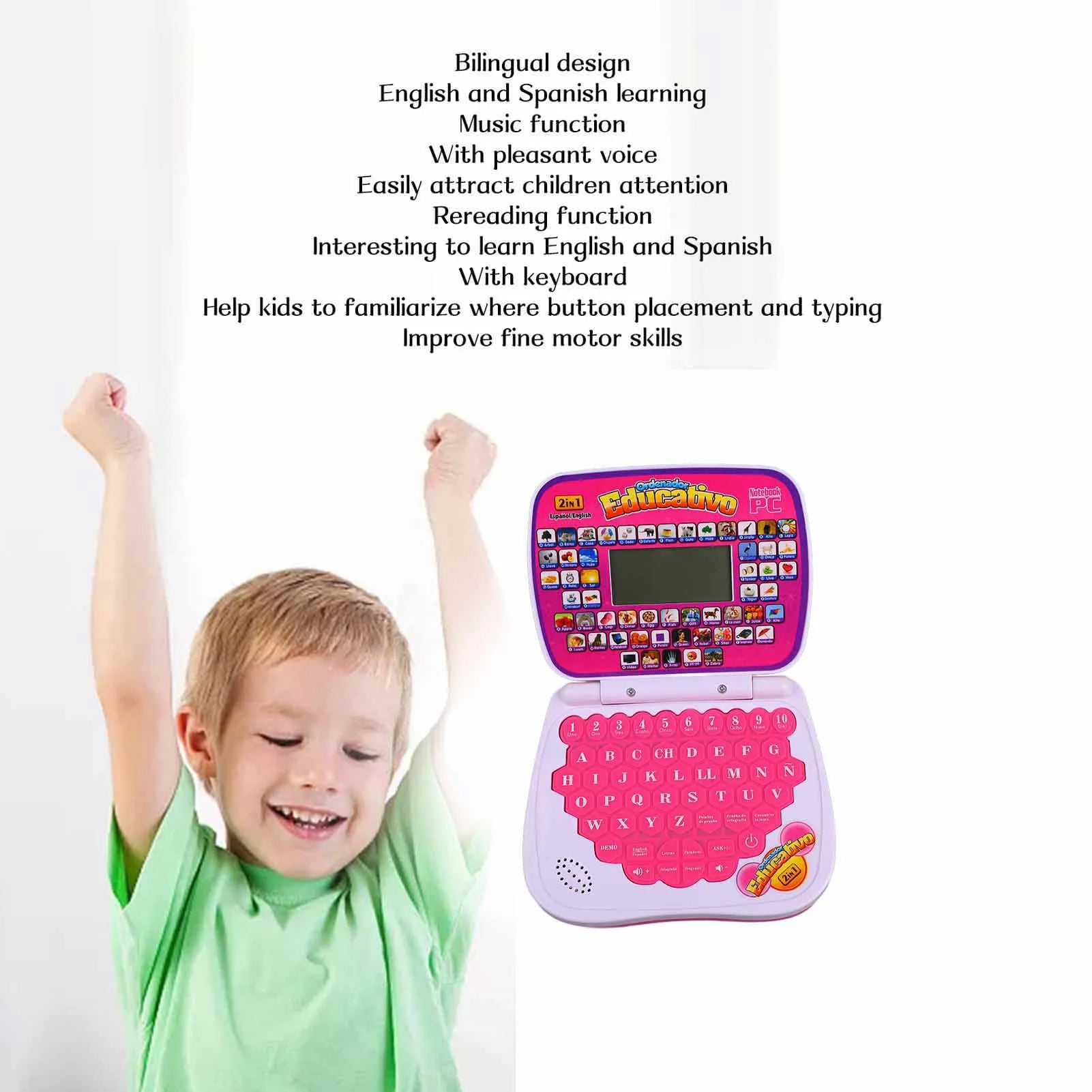 Bilingual Kids Learning Laptop