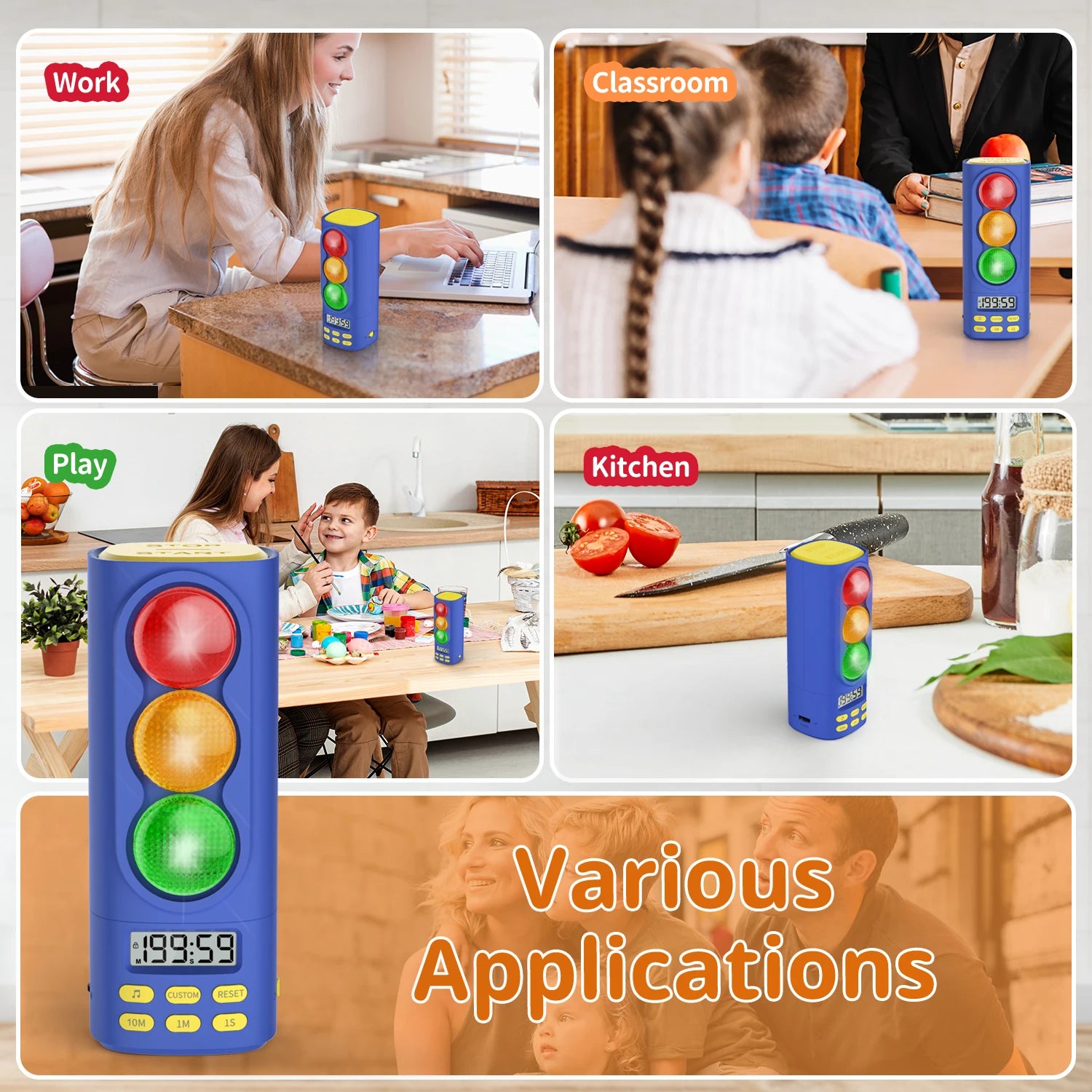 See & Manage Digital Visual Timer Signal Light 200 Minute