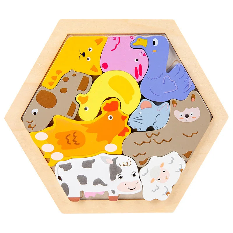 Think & Build Creative 3D Wooden Jigsaw Intelligence Puzzle