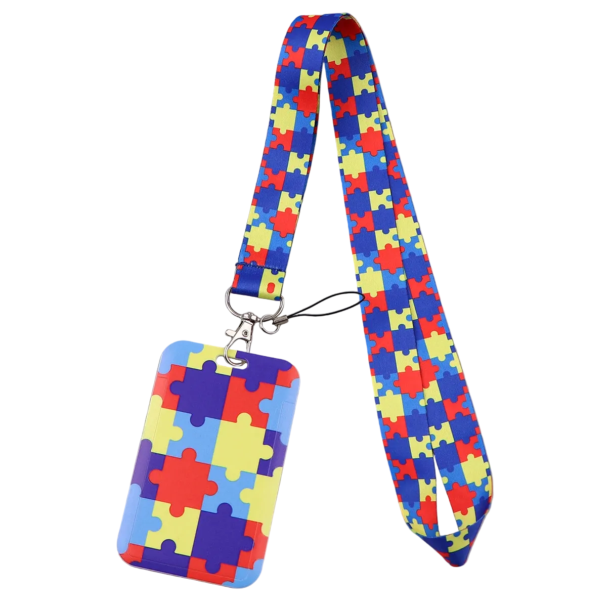 Autism Awareness Puzzle Lanyard ID Card Holder