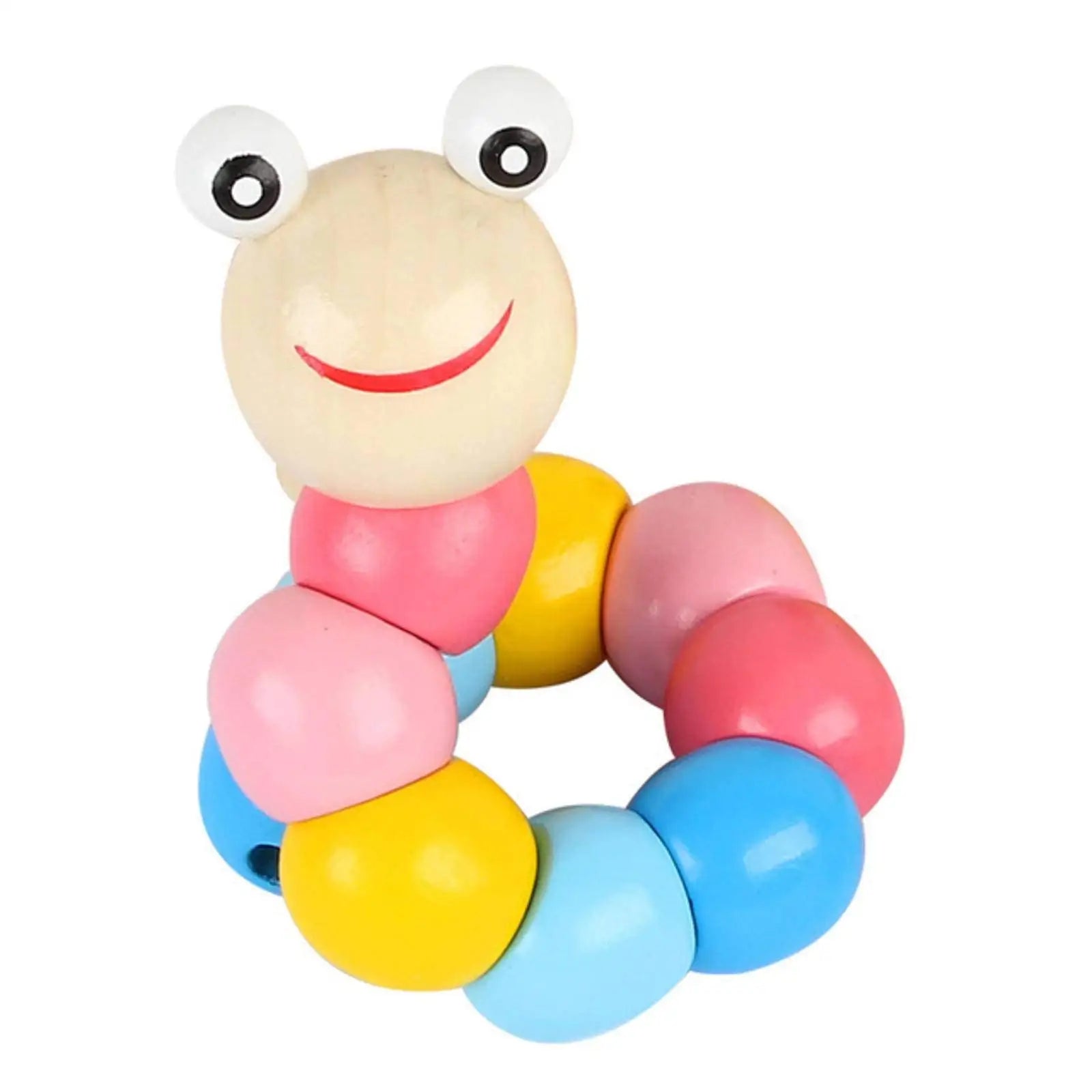 Wiggle & Learn Montessori Wooden Caterpillar Puppet Toy Set