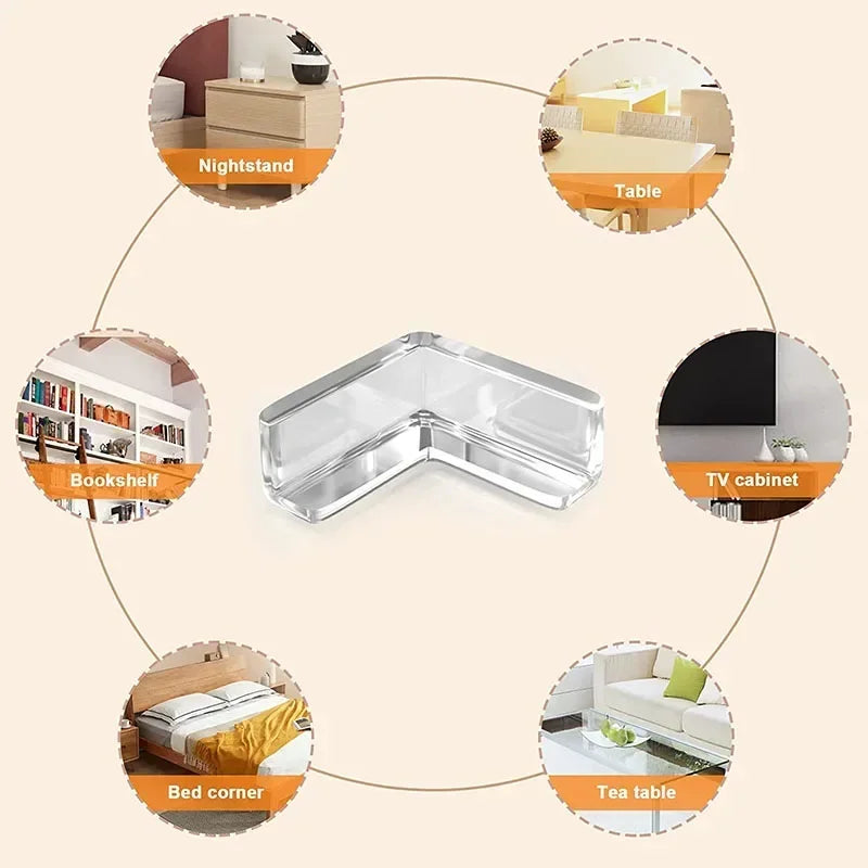 Safe Edges Transparent Silicone Corner Protection Guard Pack