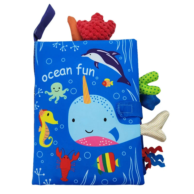 Little Senses Tactile Tail Cloth Rattle Sound Sensory Book