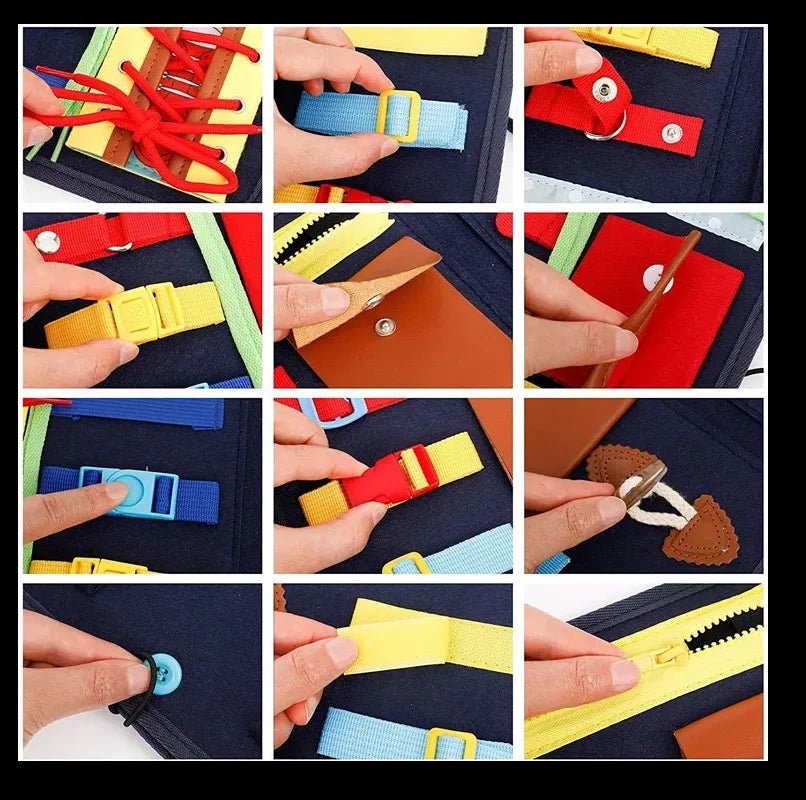 Travel Montessori Busy Board Fine Motor Skill Toy