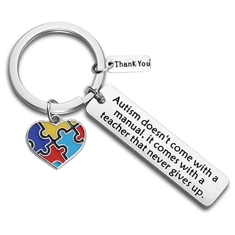Autism Awareness Puzzle Keychain Pendant