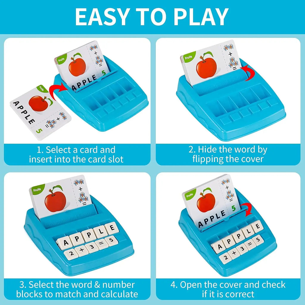 Little Learners 2 in 1 Letter Spelling & Number Match Learning Set