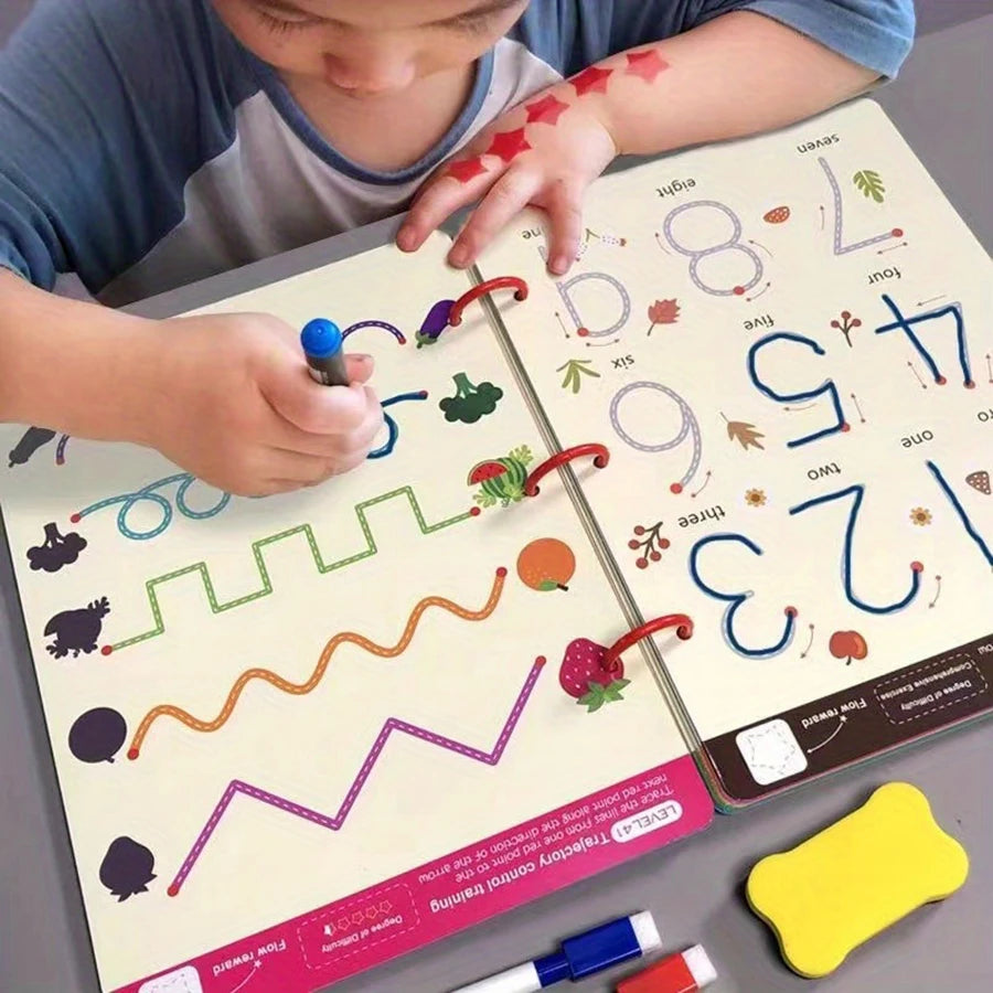 Trace & Erase Magic Reusable Drawing Workbook