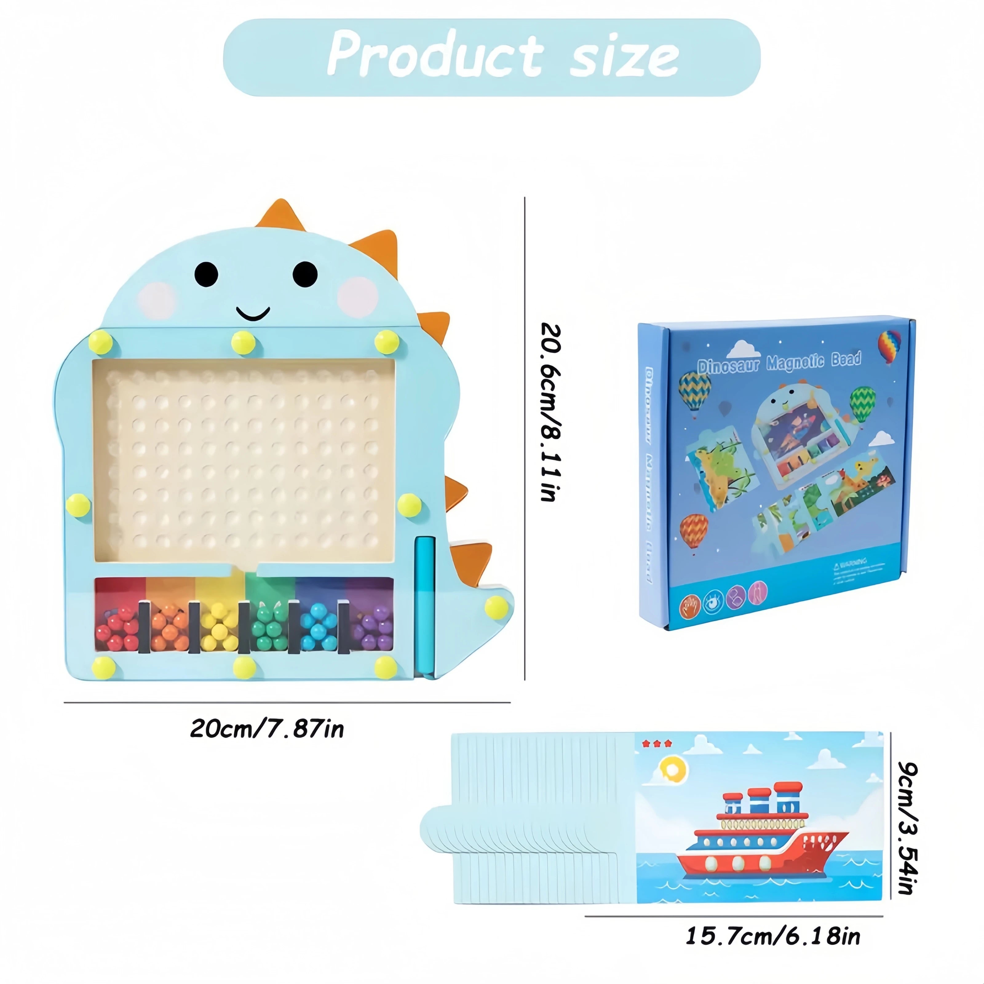 Magnetic Dinosaur Color Sorting Puzzle Board