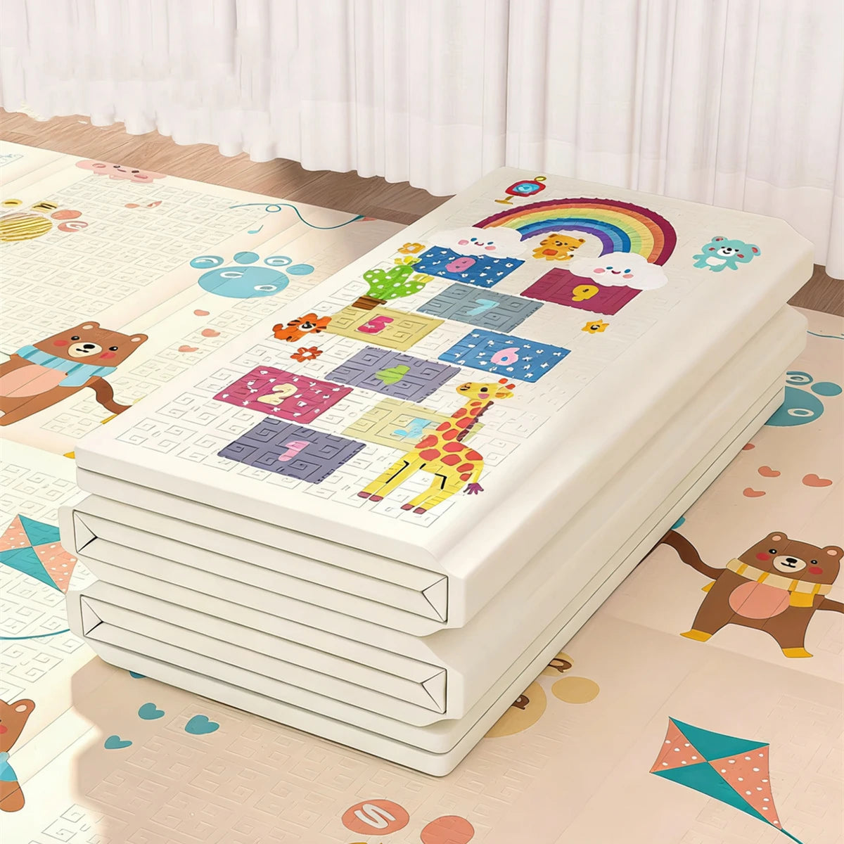 Wonder Crawl Foldable Baby Play Mat, Non-Toxic Activity Rug