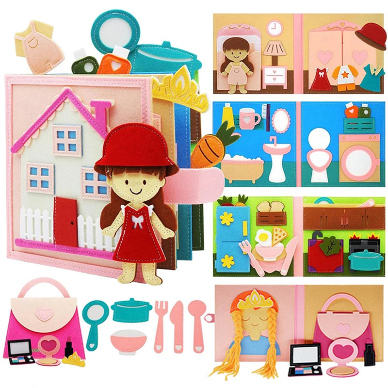 Wonder Explore 3D Felt Busy Book Quiet Book Travel Toy