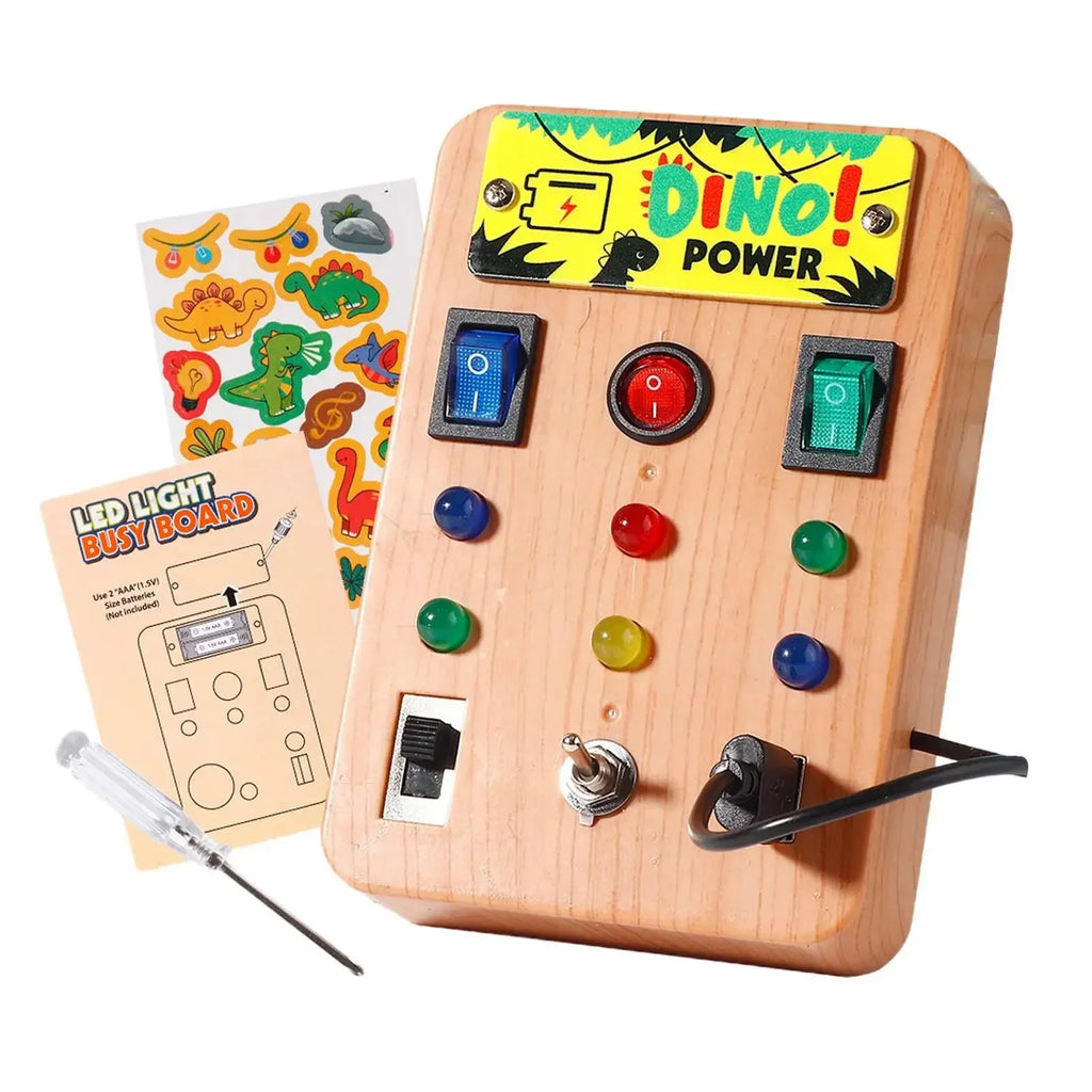 Montessori LED Light Switch Power Button Busy Board Set