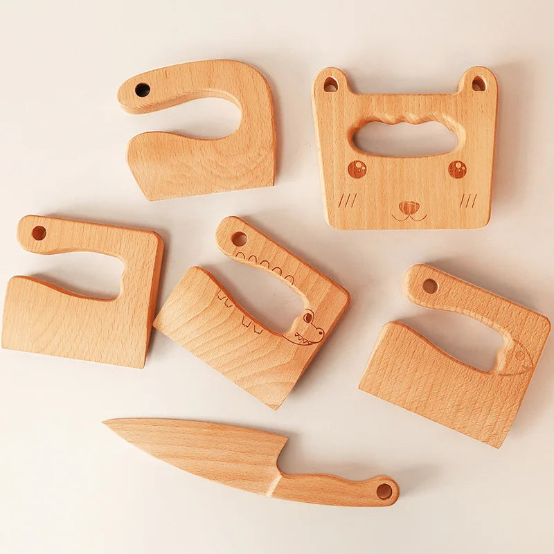Wooden Montessori Kitchen Cutting Toy