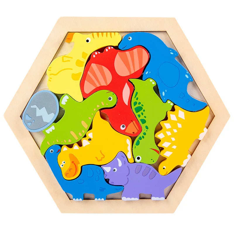 Little Minds 3D Wooden Jigsaw Development Puzzle Set