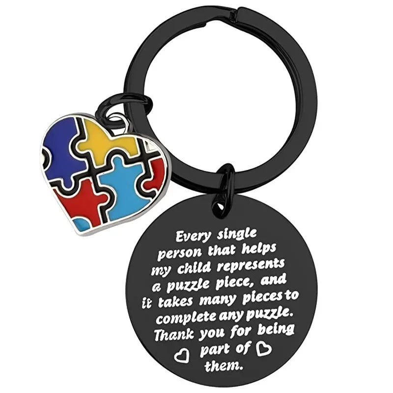 Autism Awareness Puzzle Keychain Pendant
