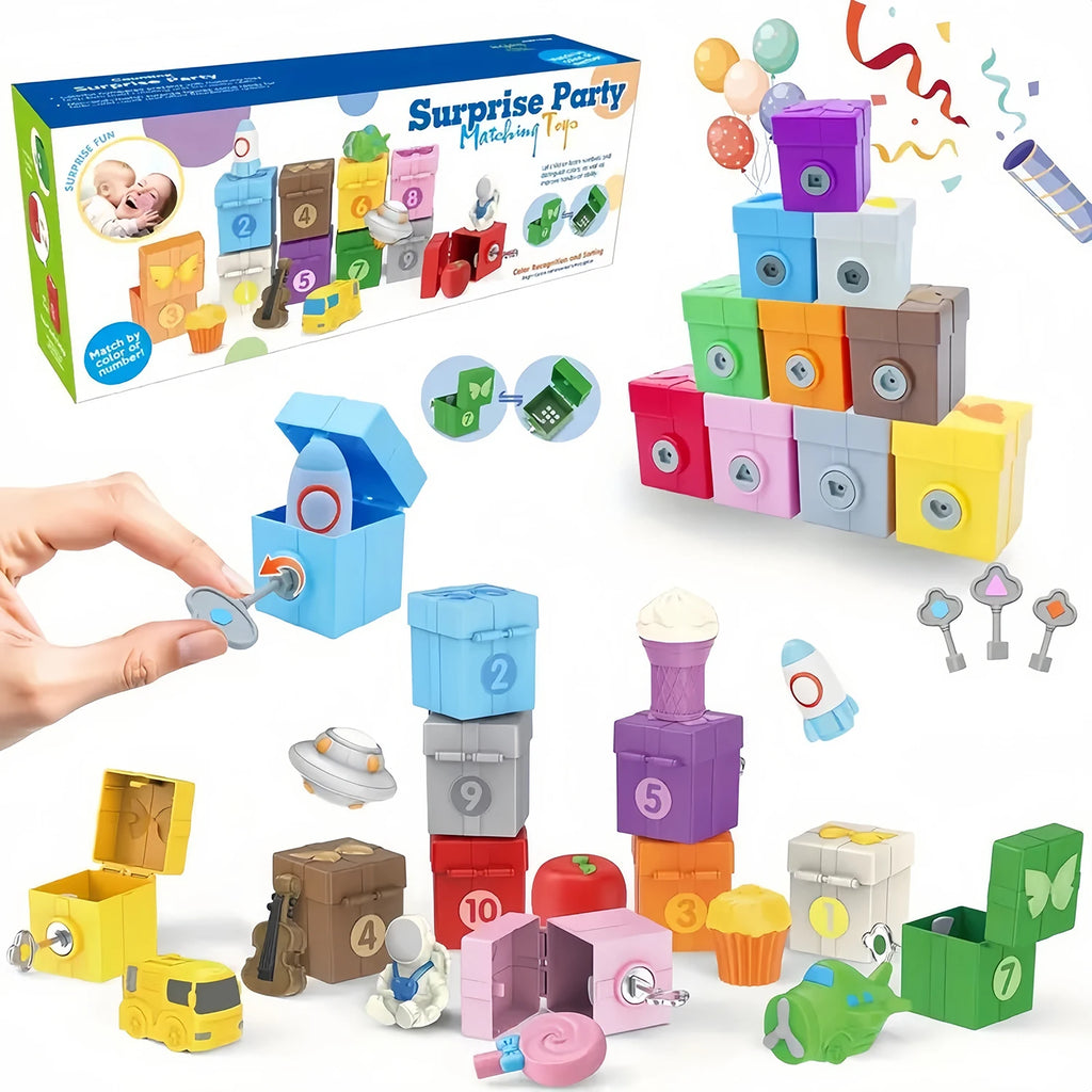 Little Farmers Montessori Farm Train Surprise Counting Match Set