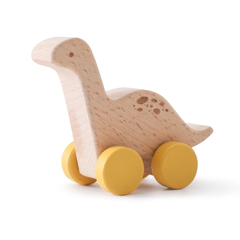 Little Dinos Dinosaur Car Montessori Wooden Pretend Play Toy