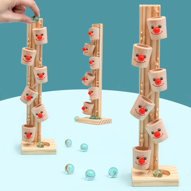 Wooden Marble Run Tree Track Game