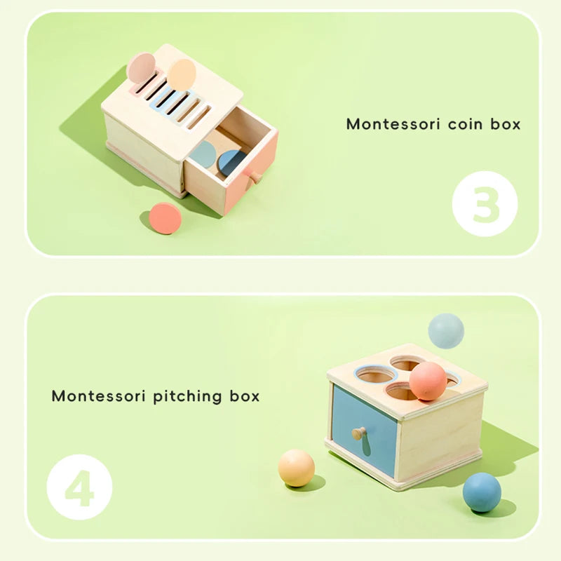 Shape Color Sorting Wooden Drawer Match Set