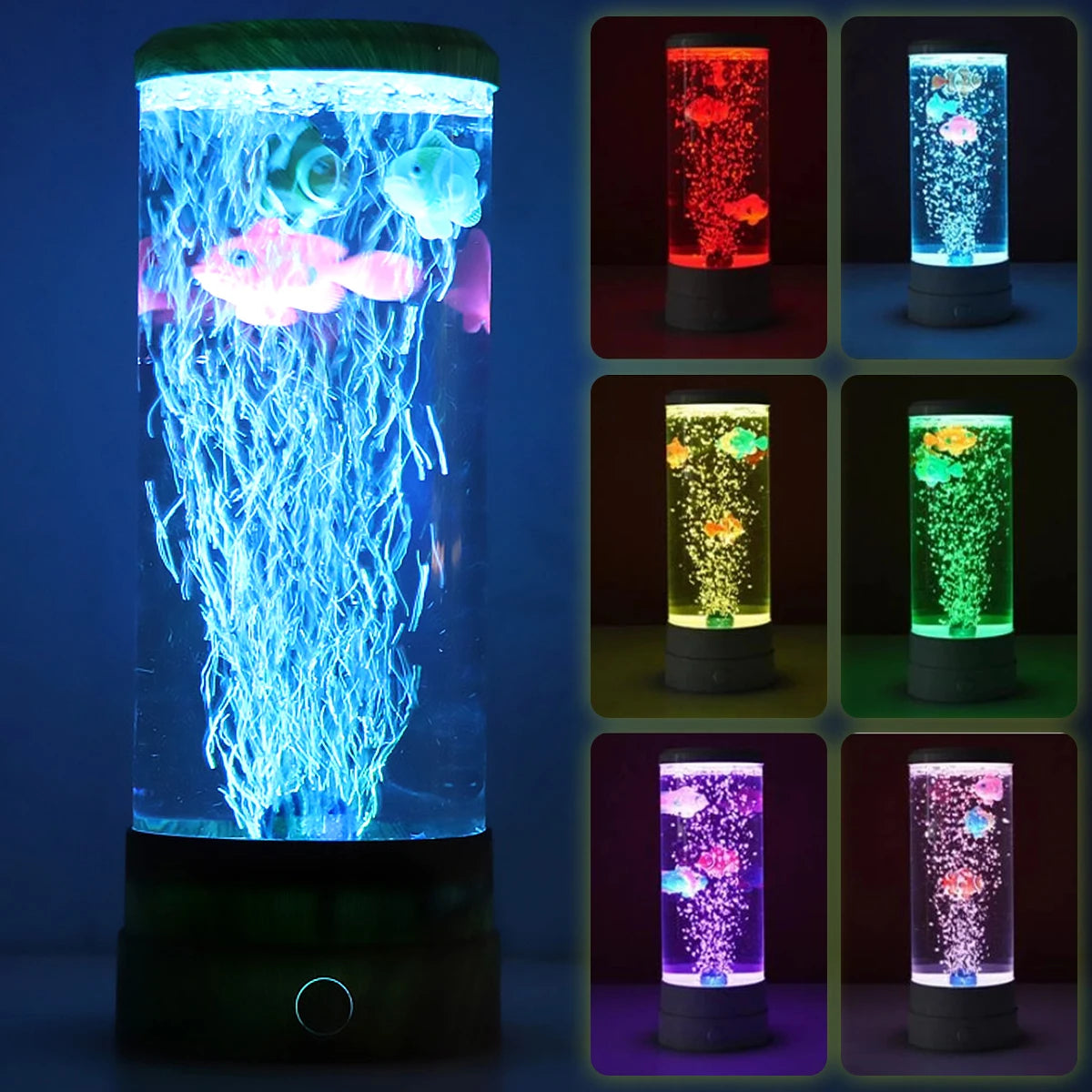 LED Color Changing Fish Bubble Aquarium Night Light