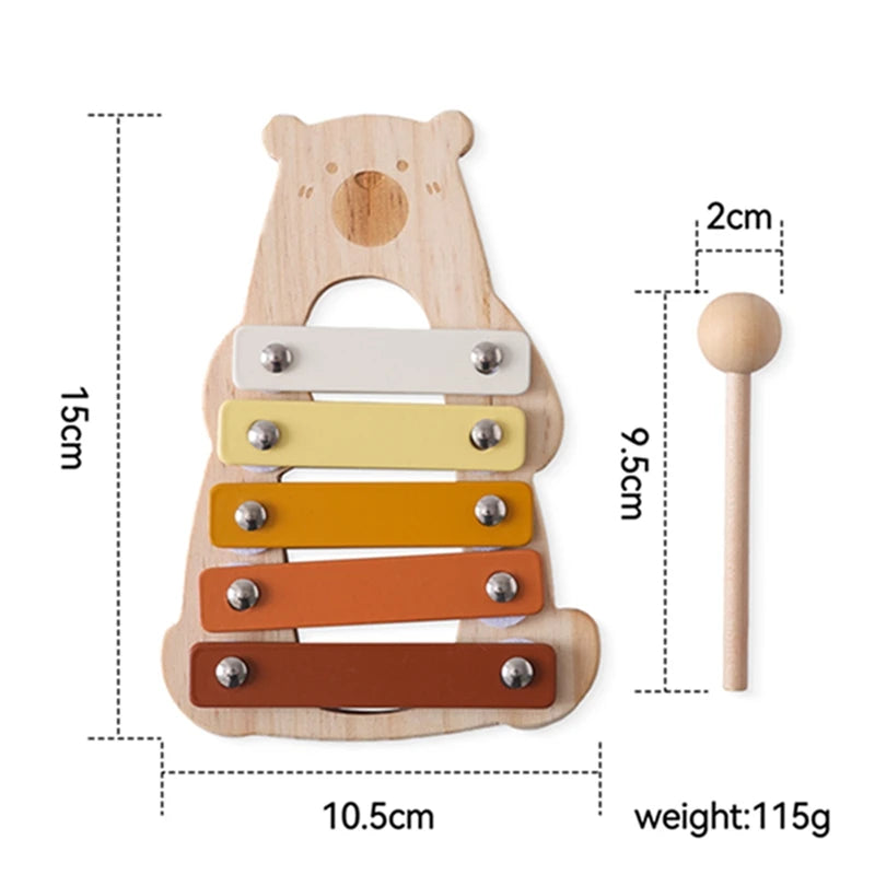 Little Musician Cartoon Elephant Montessori Xylophone Music Toy