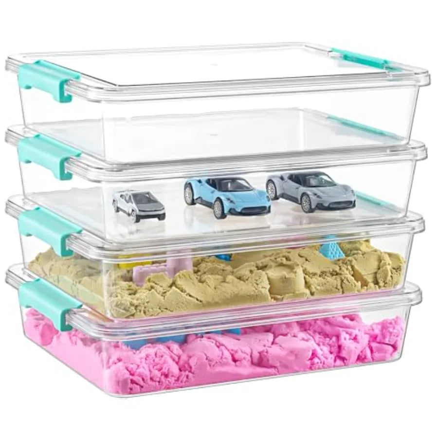 6qt Clear Stackable Sensory Bin Storage Container