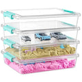 6qt Clear Stackable Sensory Bin Storage Container