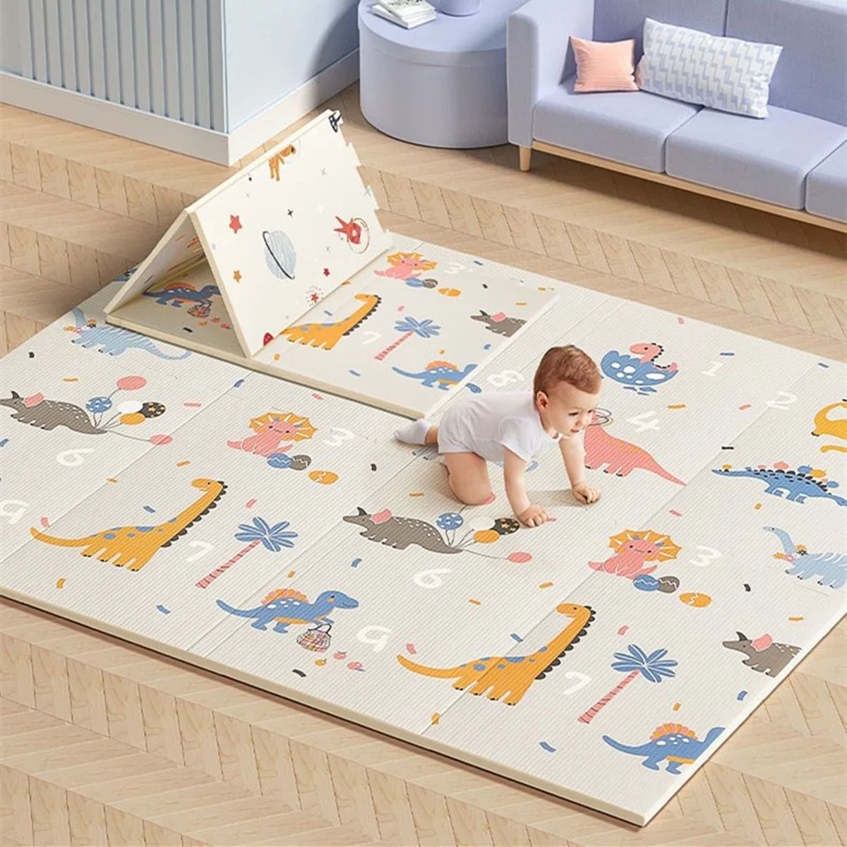 Wonder Crawl Foldable Baby Play Mat, Non-Toxic Activity Rug