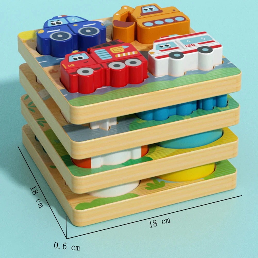 Early Learning Wooden Matching Puzzle Set