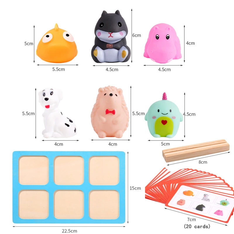 Find & Match Montessori Animal Hide Seek Sorting Match Game