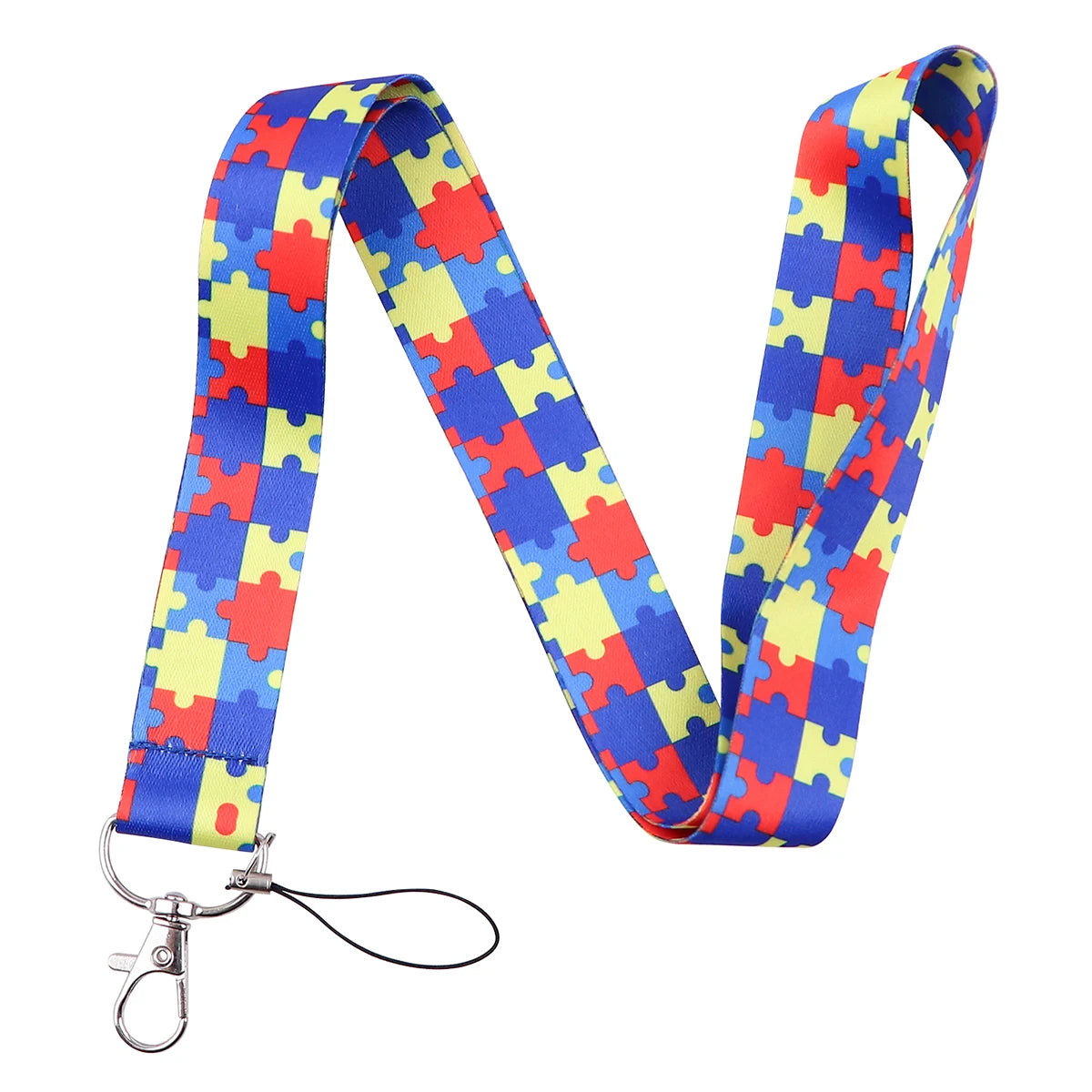 Autism Awareness Puzzle Lanyard ID Card Holder