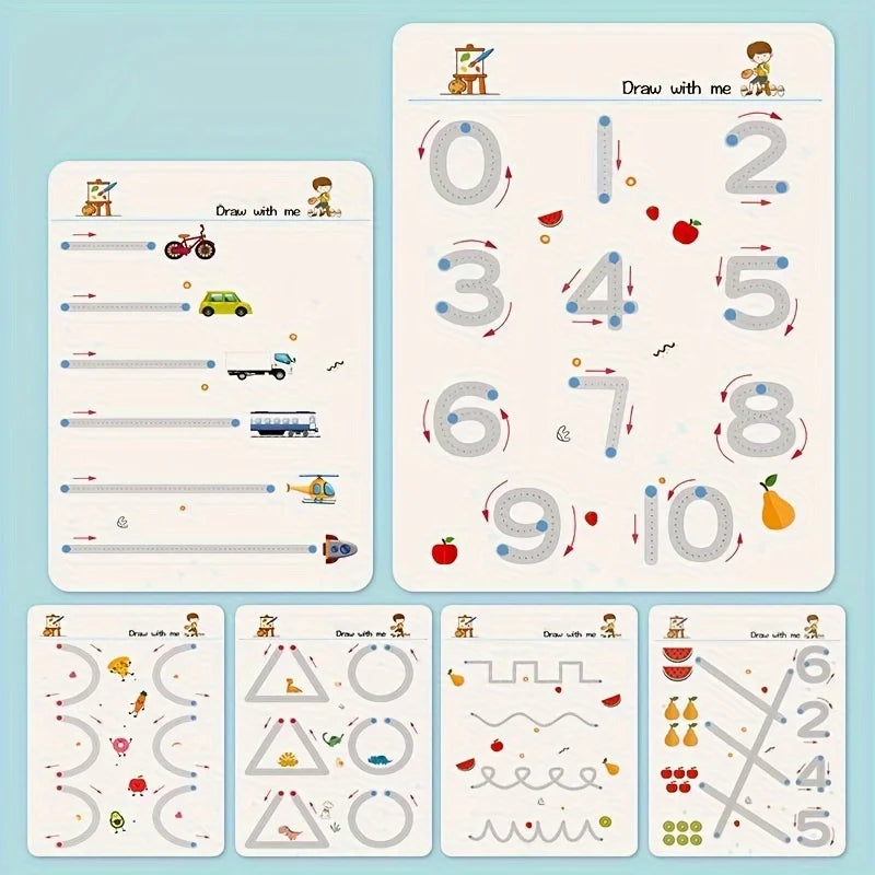 Trace & Erase Magic Reusable Drawing Workbook