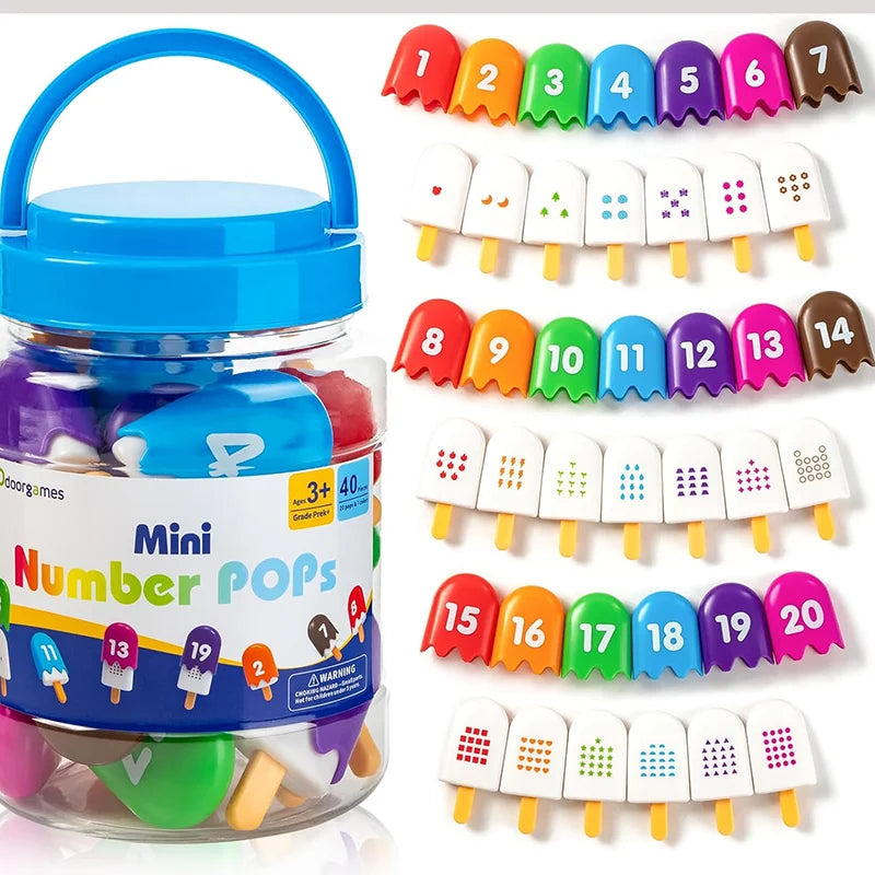 Ice Cream Number Matching Color Cognitive Learning Game Set