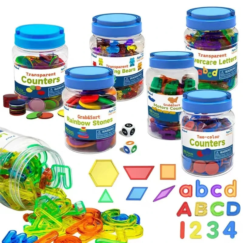 Colorful Transparent Letter & Number Set