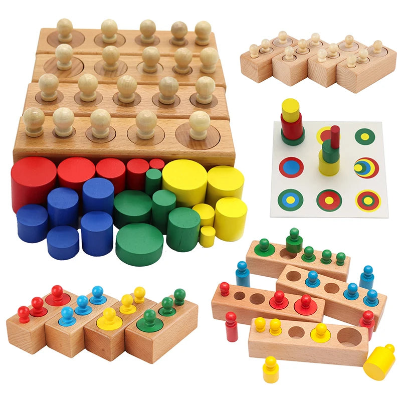 Little Rounds Montessori Cylinder Socket Sensory Puzzle Toy