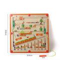 Little Navigators Wooden Magnetic Color Number Maze Activity Board